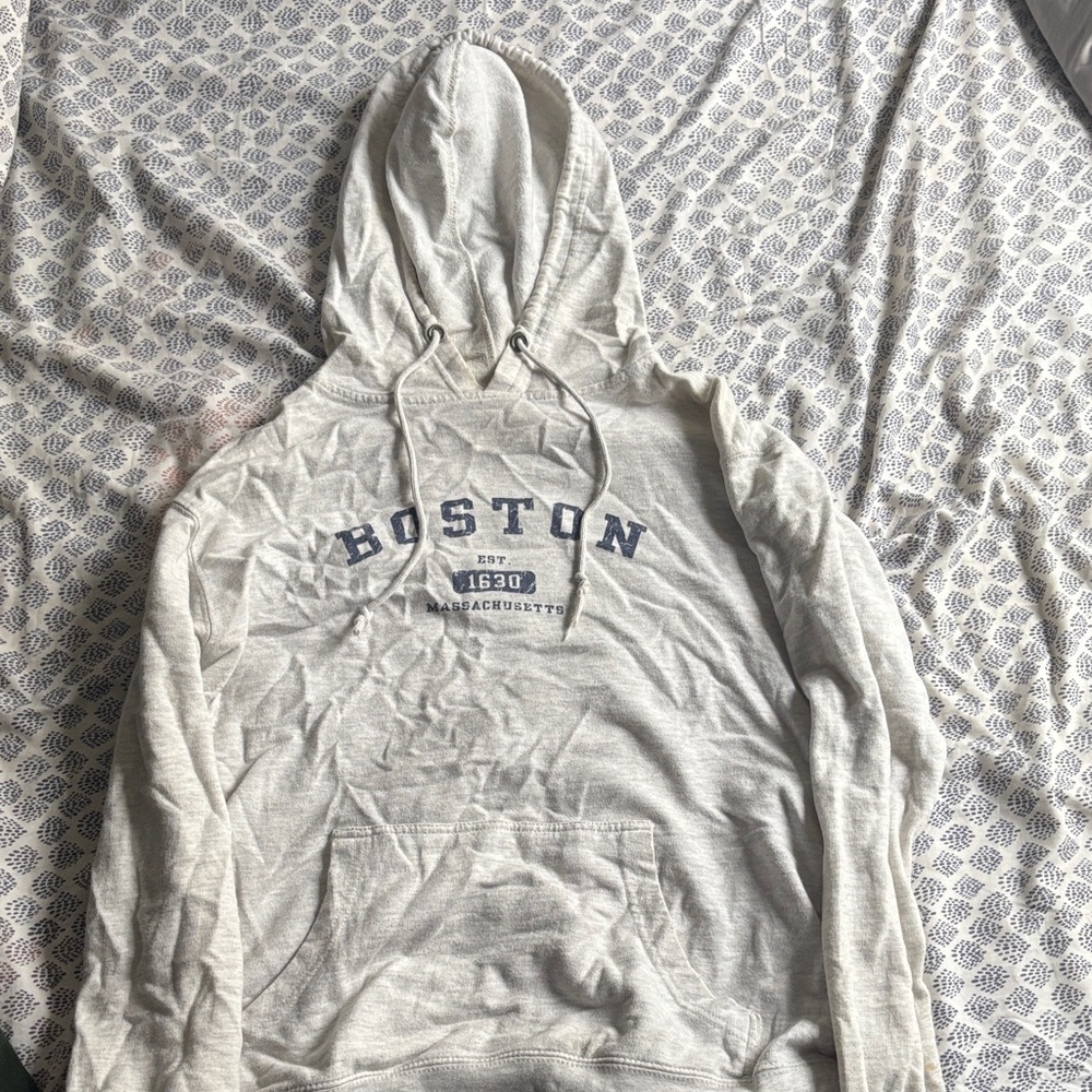Gray Boston Hoodie Sweater